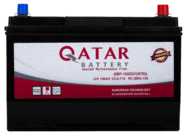 QATAR BATTERY 105D31R - 100AH 12V