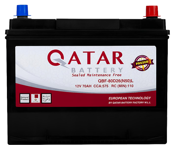 QATAR BATTERY 80D26R - 70AH 12V