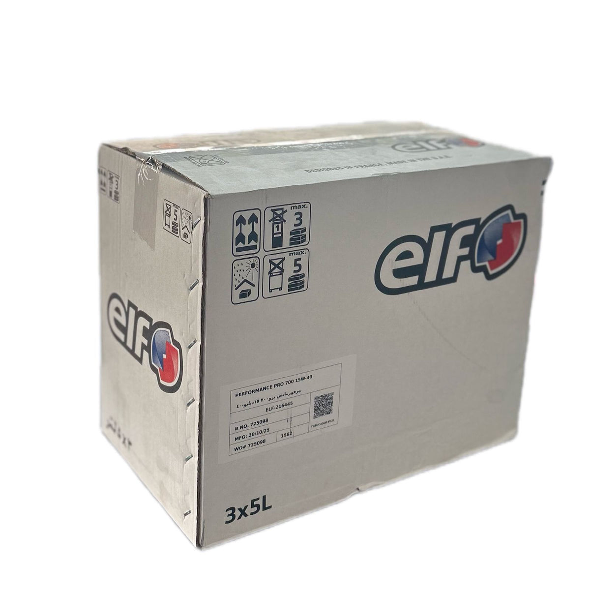 ELF 15W40 DIESEL ENGINE OIL 5LTR 3PCS COMBO